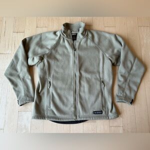 REI Women’s “Zip In” Polartec Fleece Full Zip Jacket Light Sage Green Size Large